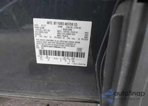 2021 Ford Edge St from USA, damaged, VIN 2FMPK4AP7MBA01710